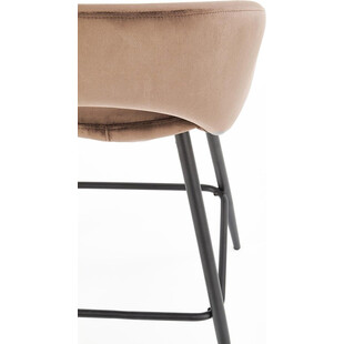 Krzesło barowe tapicerowane H-96 65cm beżowe Halmar