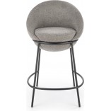 Krzesło barowe tapicerowane H118 65cm szary / czarny Halmar