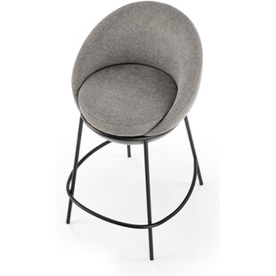 Krzesło barowe tapicerowane H118 65cm szary / czarny Halmar