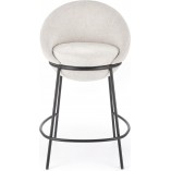 Krzesło barowe tapicerowane H118 65cm beżowy / czarny Halmar