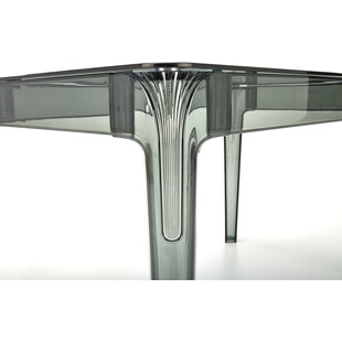 Stół designerski szklany Gomez 120x80cm dymiony Halmar
