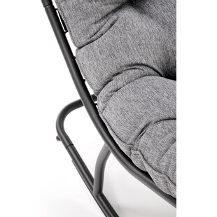 Fotel tapicerowany pikowany Gatto szary / czarny Halmar