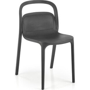 Krzesło nowoczesne z tworzywa K490 czarne Halmar
