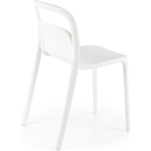 Krzesło nowoczesne z tworzywa K490 białe Halmar