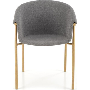 Krzesło tapicerowane fotelowe K489 szare Halmar