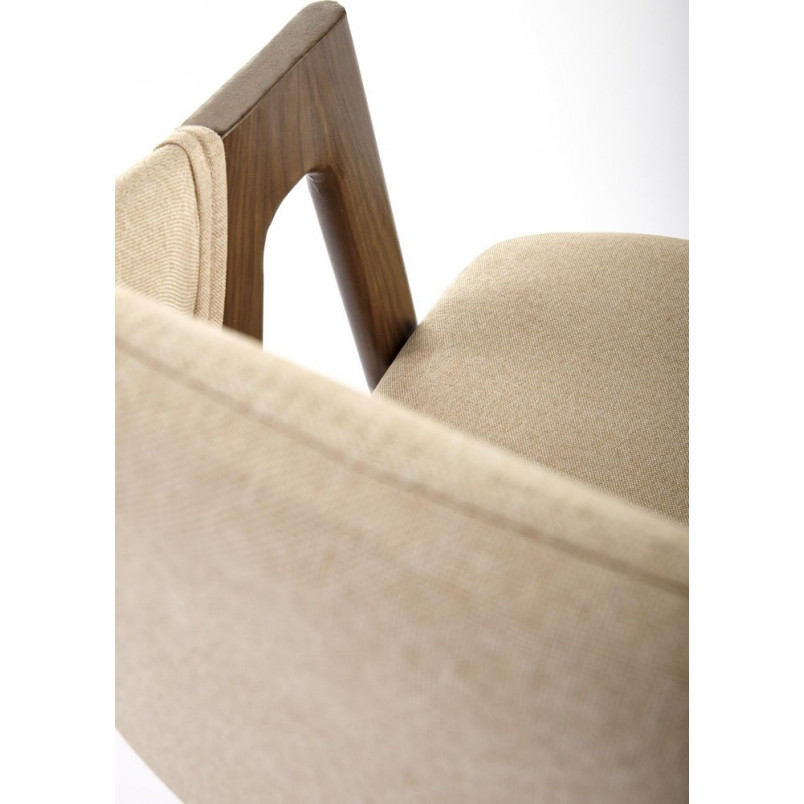Krzesło skandynawskie tapicerowane z podłokietnikami Elbo K344 beżowe Halmar