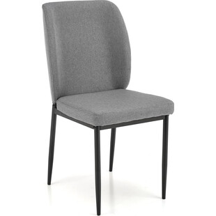 Zestaw stół rozkładany + 4 krzesła Jasper szary / czarny Halmar