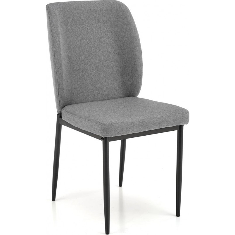 Zestaw stół rozkładany + 4 krzesła Jasper szary / czarny Halmar