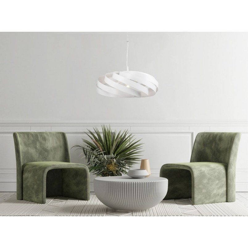 Lampa wisząca nowoczesna Vento 60cm biała Zumaline