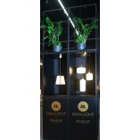 Lampa wisząca szklana glamour Smooth III 33cm biało-złota MaxLight