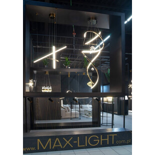 Lampa wisząca podłużna Trio LED 100cm czarna MaxLight