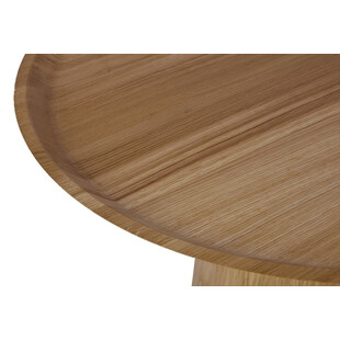 Stolik drewniany klepsydra Skog 60cm dąb naturalny Nordifra
