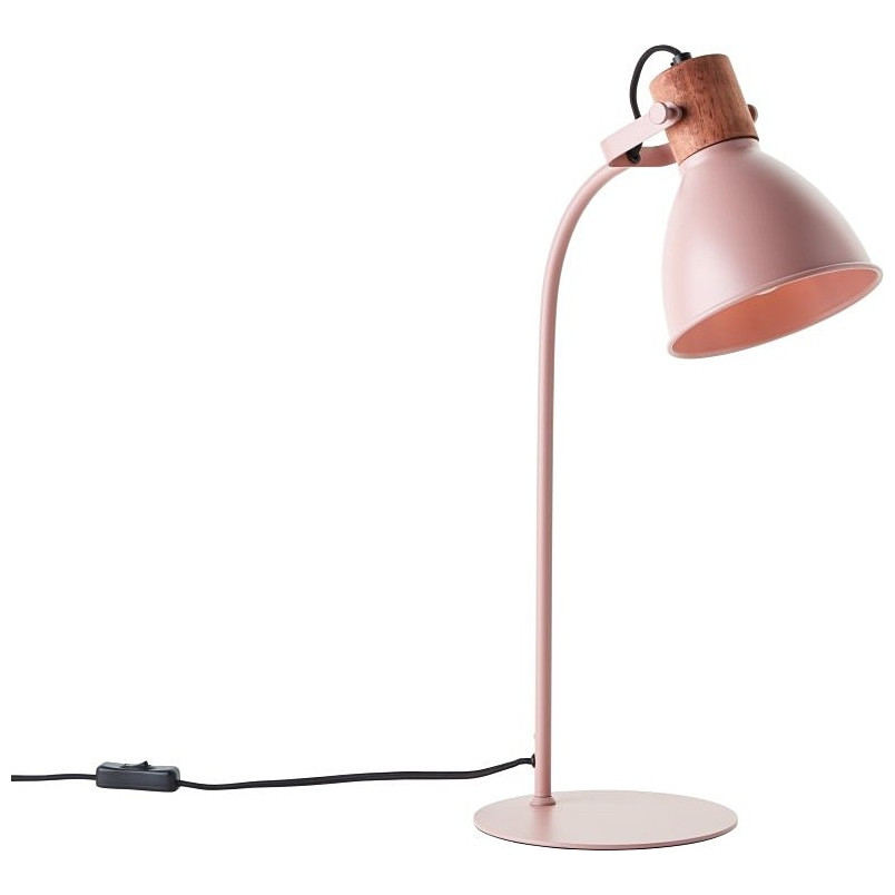 Lampa stołowa industrialna Erena różowa Brilliant
