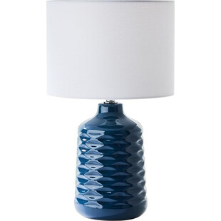 Lampa stołowa ceramiczna z abażurem Ilysa niebieska Brilliant