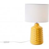 Lampa stołowa ceramiczna z abażurem Ilysa żółta Brilliant