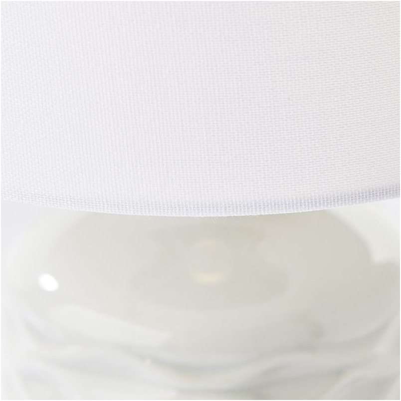 Lampa stołowa ceramiczna z abażurem Ilysa szara Brilliant