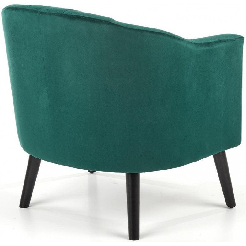 Fotel klubowy tapicerowany Marshal ciemno zielony marki Halmar