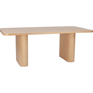 Stół prostokątny fornirowany Pelare 180x90cm dąb naturalny  Nordifra