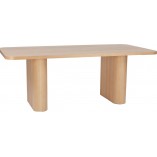 Stół prostokątny fornirowany Pelare 180x90cm dąb naturalny Nordifra