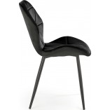Krzesło welurowe pikowane K453 czarne Halmar