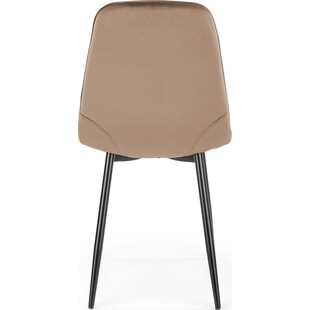 Krzesło welurowe pikowane K417 beżowe Halmar