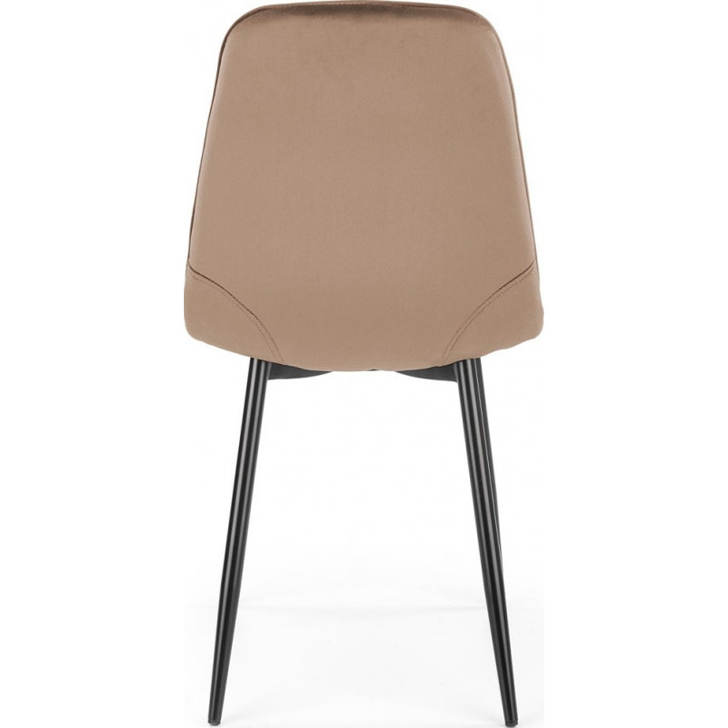 Krzesło welurowe pikowane K417 beżowe Halmar