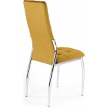 Krzesło welurowe nowoczesne K416 Velvet musztardowe Halmar