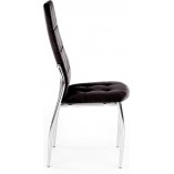 Krzesło welurowe nowoczesne K416 Velvet czarne Halmar