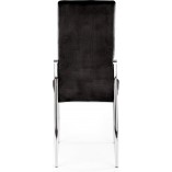 Krzesło welurowe nowoczesne K416 Velvet czarne Halmar