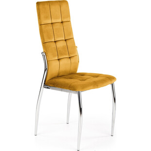 Krzesło welurowe nowoczesne K416 Velvet musztardowe Halmar