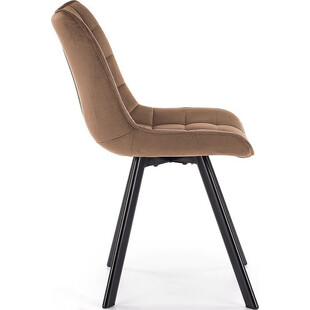 Krzesło welurowe pikowane K332 beżowe Halmar