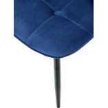 Krzesło welurowe pikowane K417 granatowe marki Halmar