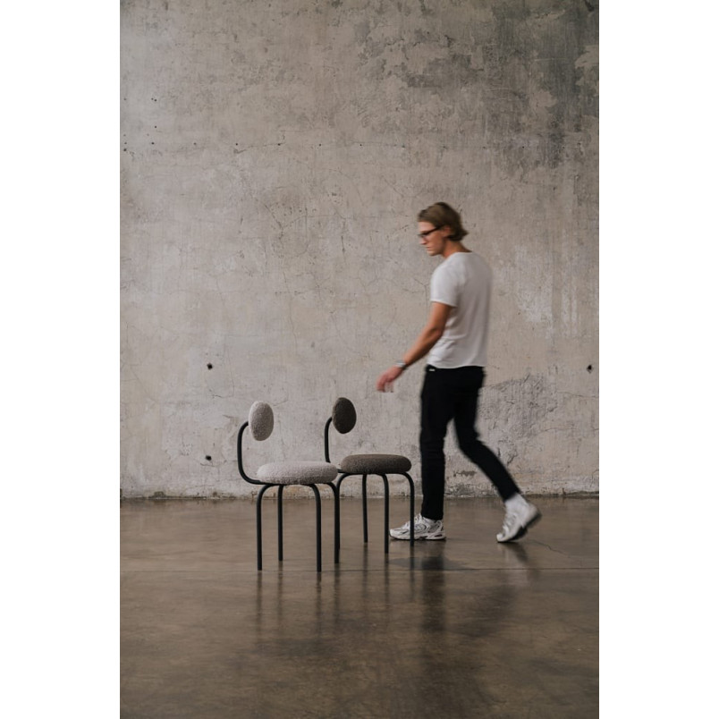 Krzesło tapicerowane designerskie Object077 czarna boulce NG Design