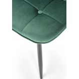 Krzesło welurowe pikowane K417 ciemno zielone marki Halmar