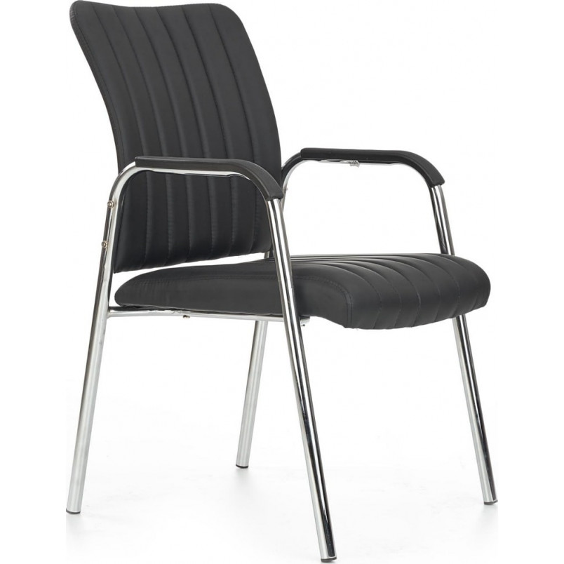 Krzesło biurowe z ekoskóry VIGOR czarne marki Halmar