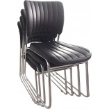 Krzesło biurowe z ekoskóry RAPID czarne marki Halmar