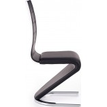Krzesło nowoczesne z ekoskóry K194 czarne marki Halmar
