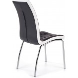 Krzesło pikowane z ekoskóry K186 czarno-białe marki Halmar
