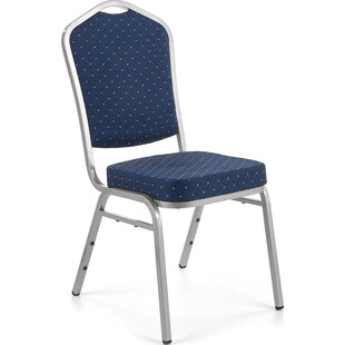 Krzesło weselne tapicerowane K66S niebieski/srebrny marki Halmar