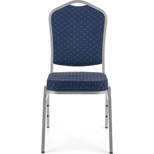 Krzesło weselne tapicerowane K66S niebieski/srebrny marki Halmar
