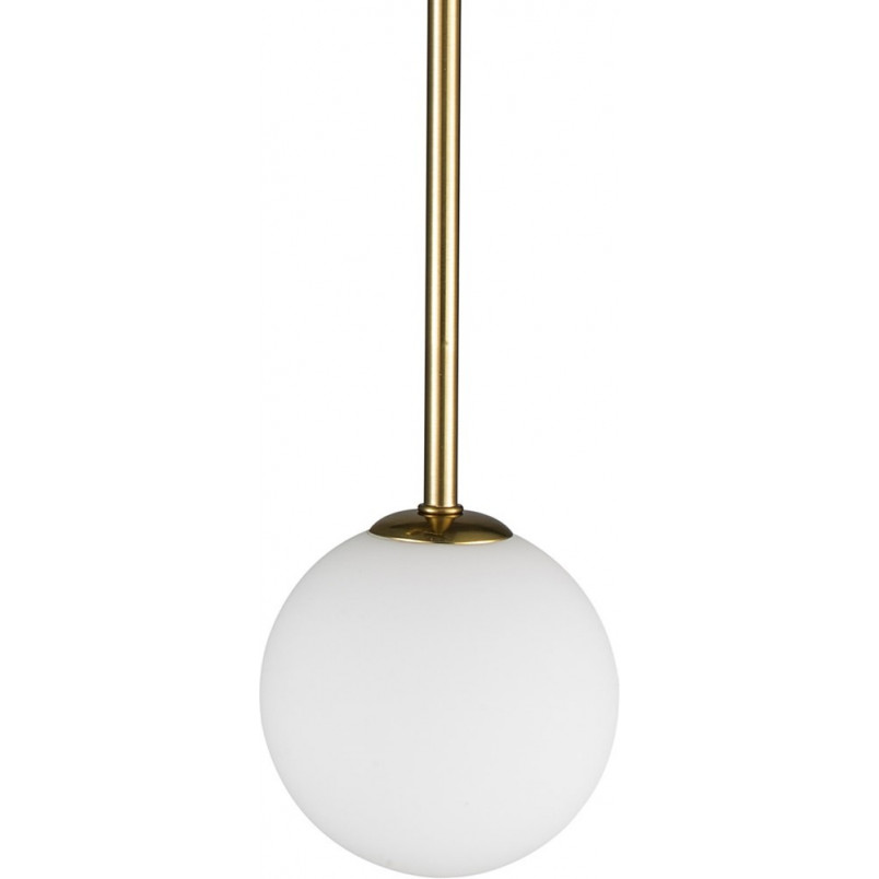 Kinkiet dekoracyjny szklana kula glamour Mika biało-złoty Step Into Design