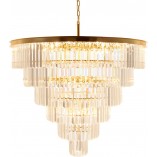 Lampa wisząca kryształowa glamour Splendore 100cm przezroczysty / złoty Step Into Design