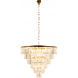 Lampa wisząca kryształowa glamour Splendore 100cm przezroczysty / złoty Step Into Design