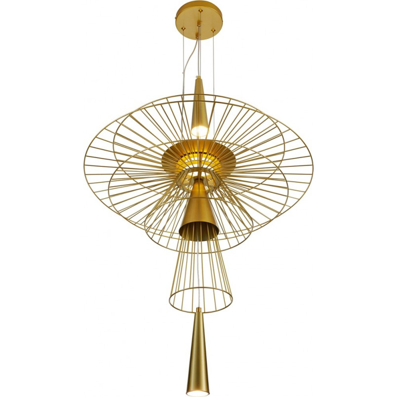 Lampa wisząca druciana designerska Susso 60cm złota Step Into Design