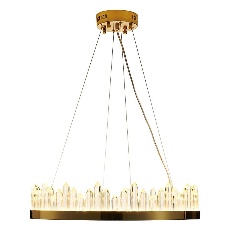 Lampa wisząca kryształowa glamour Lusso LED 60cm złota Step Into Design