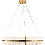 Lampa wisząca kryształowa glamour Aura LED 85cm przezroczysto-złota Step Into Design