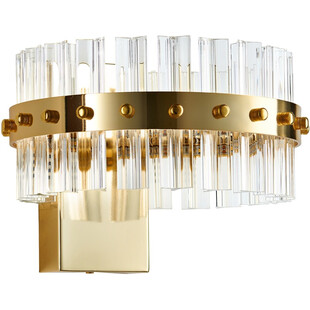 Kinkiet kryształowy glamour Aura LED przezroczysto-złoty Step Into Design