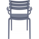 Krzesło ogrodowe z tworzywa Paris ciemnoszare Siesta