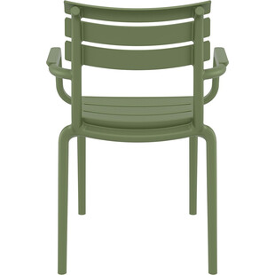 Krzesło ogrodowe z tworzywa Paris oliwkowe Siesta