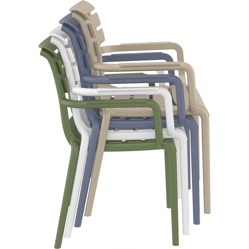 Krzesło ogrodowe z tworzywa Paris kawowe Siesta